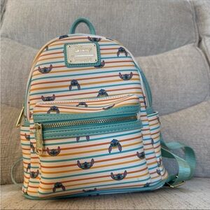 Disney Loungefly Striped Mini Backpack